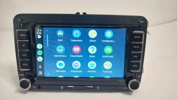 Autoestereo android 7 pulgadas tipo Volkswagen plataforma MKV y MKVI INTEGRA ANDROID AUTO Y APPLE CARPLAY - Imagen 2